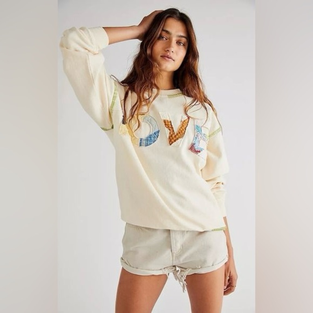Free People Tricia Fix Love Your Mother Sweatshirt